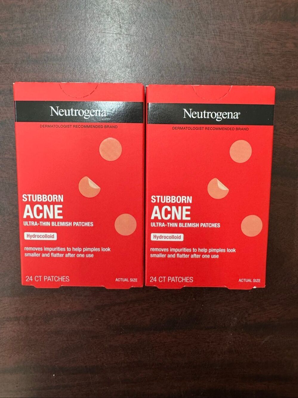 New Neutrogena Acne Ultra-Thin Blemish Patches- (2 packs)- 24 count each